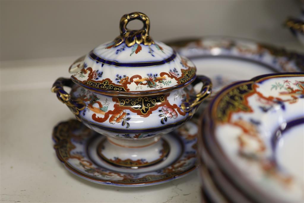 A 19th century earthenware dinner service